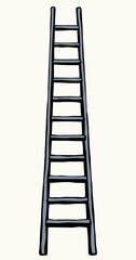 Vector drawing of high ladder