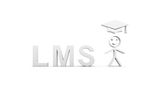 LMS concept white background 3d render illustration