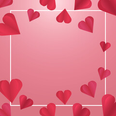 Heart Icon. Valentine's Day.Heart background.Vector Illustration
