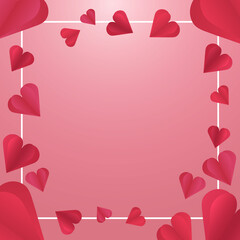 Heart Icon. Valentine's Day.Heart background.Vector Illustration
