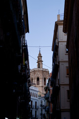 Buildings and streets of Valencia. Vacations in Spain