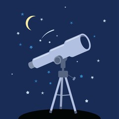 vector telescope icon