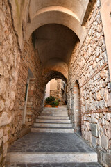 Obraz premium An alley of Gaeta, a medieval town of Lazio region, Italy.