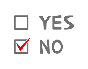 チェックマーク　 Yes　No　ベクターイラスト