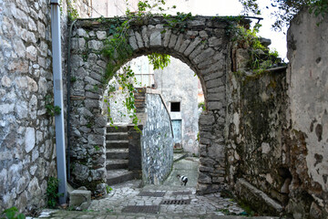 Fototapeta premium An alley of Gaeta, a medieval town of Lazio region, Italy.