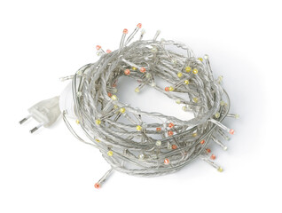 Rolled christmas LED lights garland
