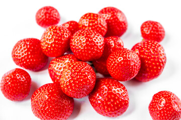 Strawberries isolated on white background