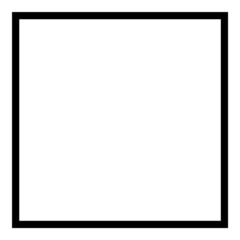 Square Flat Icon Isolated On White Background