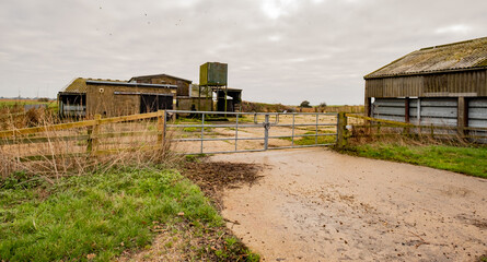 Disused agricultural and farm buildings in the Norfolk countryside