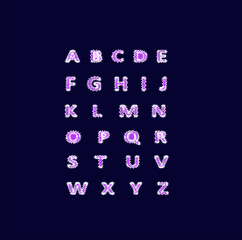 english alphabet large block letters creative font