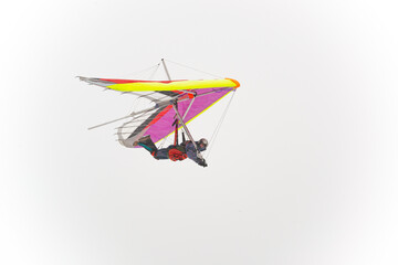 Naklejka na ściany i meble Beginner hang glider wing silhouette.