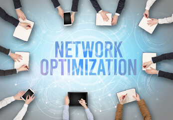 Group of people in front of a laptop, security concept