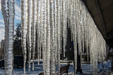 icicles on a roof