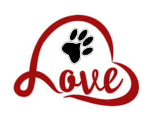 My cat is my valentine, love banner, vector illustration	