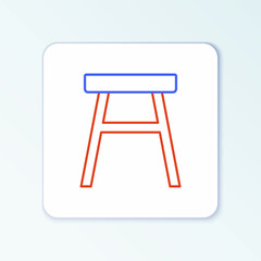 Line Chair icon isolated on white background. Colorful outline concept. Vector