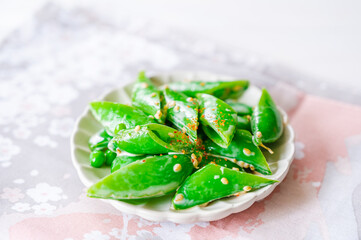 スナップエンドウのマヨネーズ和え