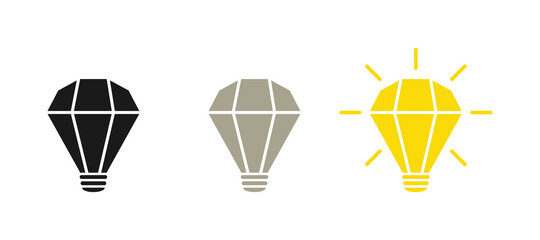 Lamp icons set. Brilliant idea. Idea lamp icon collection. Flat style - stock vector