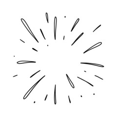 Obraz premium Starburst hand drawn. Vector illustration