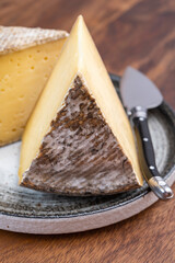 French mountain cheese from Alps, tomme de Savoie