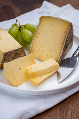 French mountain cheese from Alps, tomme de Savoie