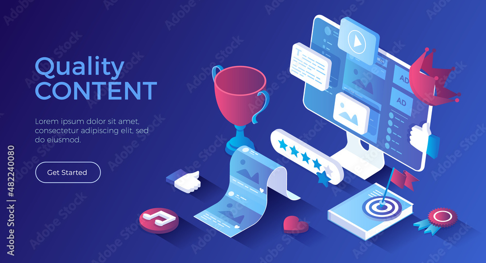 Poster high quality content. content marketing and optimization. adding photos, videos, posts to the websit