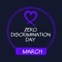 Zero Discrimination Day, held on 1 March.