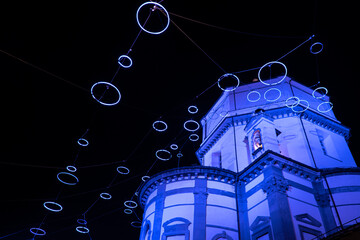 Monte dei Cappuccini with christmas lights, Turin
