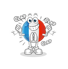 french flag applause illustration. character vector