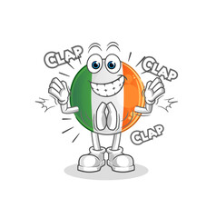 irish flag applause illustration. character vector