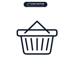 Shopping basket icon symbol template for graphic and web design collection logo vector illustration
