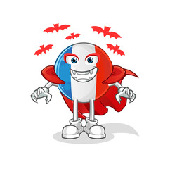 french flag Dracula illustration. character vector