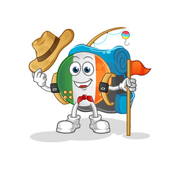 irish flag scout vector. cartoon character