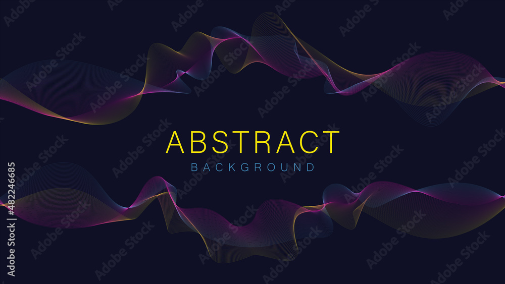 Aufkleber abstract background with dynamic waves, lines. vector design