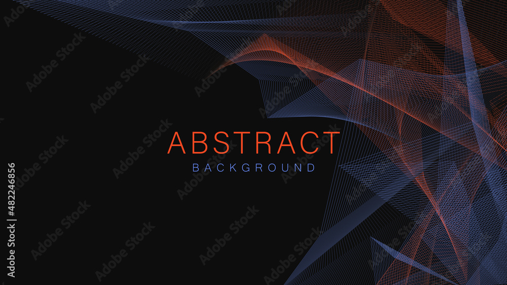 Aufkleber abstract background with dynamic waves, lines. vector design