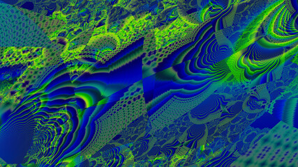 Abstract fractal art background in illustration space geometry.