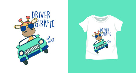 Sweet  print design with slogan. Vector illustration design for fashion fabrics, prints.