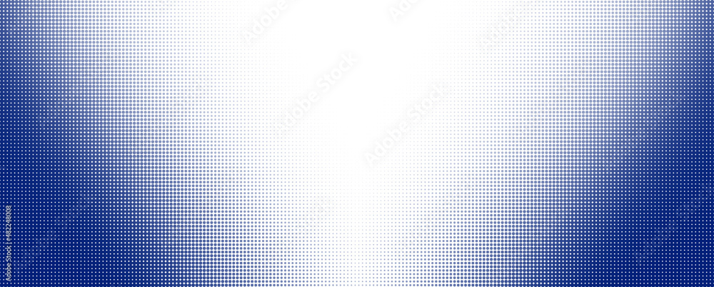 Poster blue abstract dotted halftone background with copy space. high resolution halftone pattern, design t