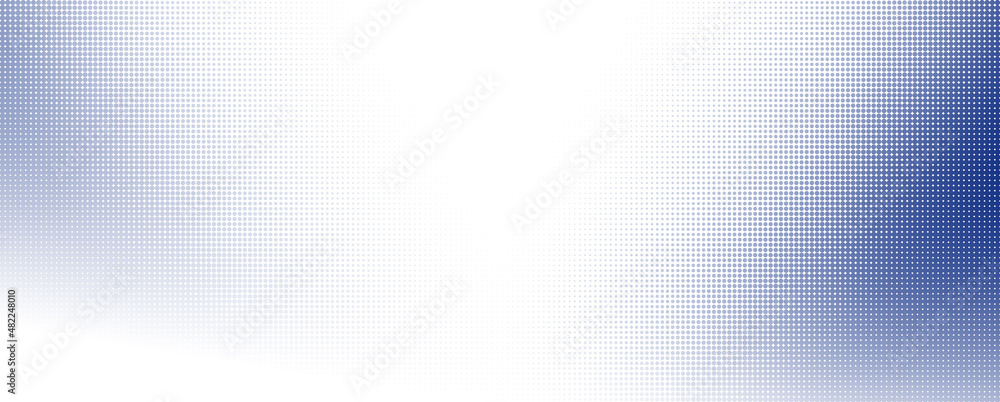 Poster blue abstract dotted halftone background with copy space. high resolution halftone pattern, design t
