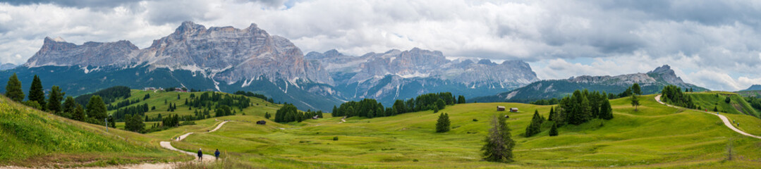 Fototapeta na wymiar Pralongia Plateau in the Dolomites