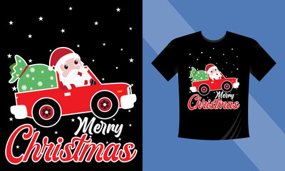 Merry Christmas T-Shirt Design Template for Christmas Celebration. Good for Greeting card, t-shirt, mug, gifts. For Men, Women, and Baby clothes