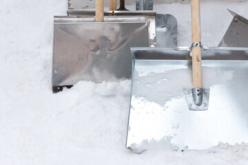 Many different tools for winter snow removal.