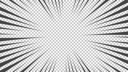 Black comic book transparent background