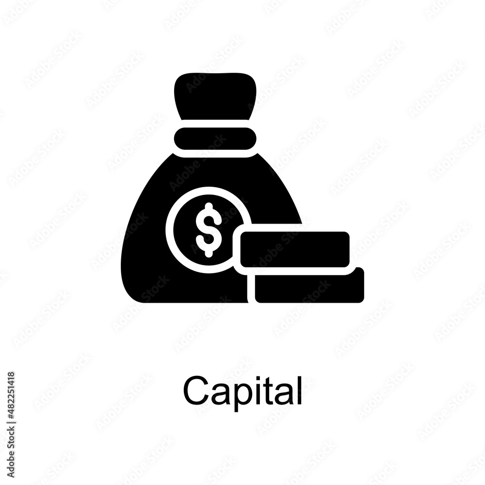 Poster capital vector solid icon for web isolated on white background eps 10 file