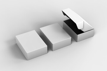 3d rendering mock up Box