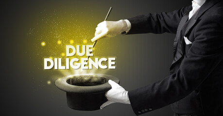 Magician is showing magic trick