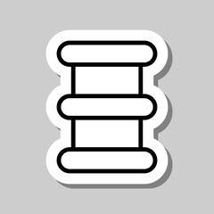 Barrel simple icon vector. Flat desing. Sticker with shadow on gray background.ai