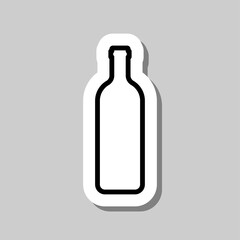 Bottle simple icon vector. Flat desing. Sticker with shadow on gray background.ai