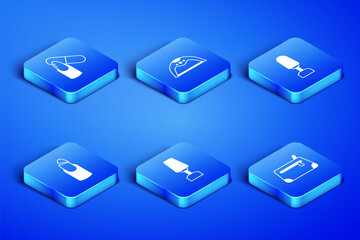 Set Cosmetic bag, Nail file, Milling cutter for manicure, Broken nail, Manicure lamp and icon. Vector