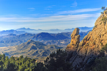Fototapeta na wymiar Climbing the Cabeço d'or mountain. Alicante