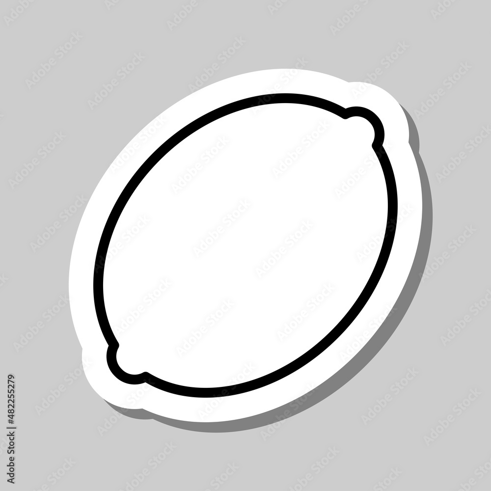 Poster lemon simple icon vector. flat desing. sticker with shadow on gray background.ai